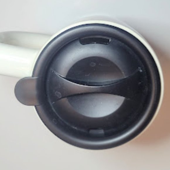 SPOONTIQUES CERAMIC "FLOWERS" TRAVEL MUG WITH LID HOT & COLD BEVERAGES - Picture 4 of 7